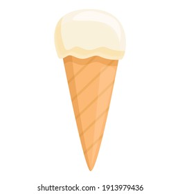 Dairy ice cream icon. Cartoon of dairy ice cream vector icon for web design isolated on white background