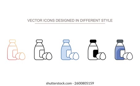 Dairy icon design with white background stock illustration