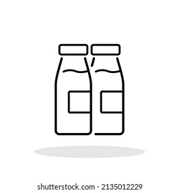 Icono lechero en estilo plano. Botella de símbolo de leche para el diseño de su sitio web, logotipo, aplicación, UI Vector EPS 10.