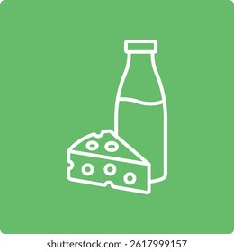 Ícone de vetor de Item de Leite. Pode ser usado para impressão, aplicativos móveis e da Web.