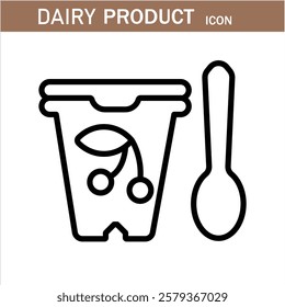 Dairy Milk products editable stroke outline icons set isolated on white background flat vector illustration .eps 10. Milk, dairy products . linear icons. Line with editable stroke.