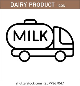 Dairy Milk products editable stroke outline icons set isolated on white background flat vector illustration .eps 10. Milk, dairy products . linear icons. Line with editable stroke.