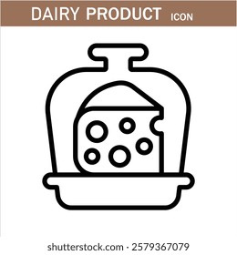 Dairy Milk products editable stroke outline icons set isolated on white background flat vector illustration .eps 10. Milk, dairy products . linear icons. Line with editable stroke.
