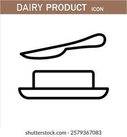 Dairy Milk products editable stroke outline icons set isolated on white background flat vector illustration .eps 10. Milk, dairy products . linear icons. Line with editable stroke.