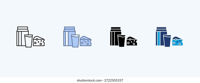 Vetor de Ilustração de Ícone Múltiplo Leiteiro
