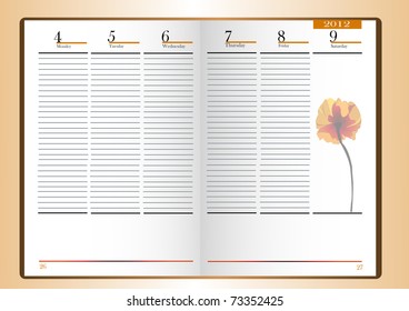dairy page vector illustration