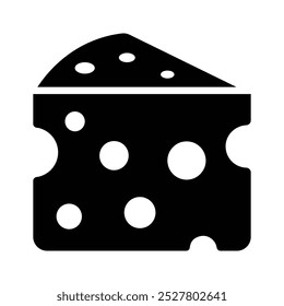 Dairy product, an icon of cheese slice, premium vector