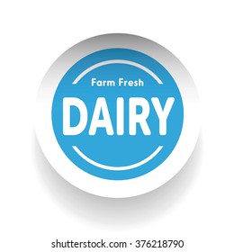 Dairy product label vector