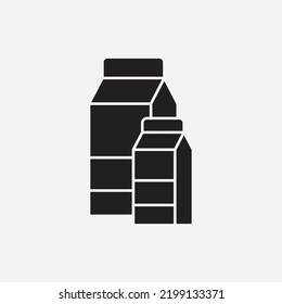 Dairy product vector icon. Dairy Farm Product Milk Pack Yogurt Sour Cream symbol. vector illustration