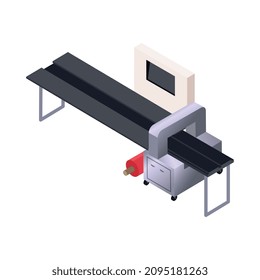 Dairy production isometric composition with isolated image of plant facility vector illustration