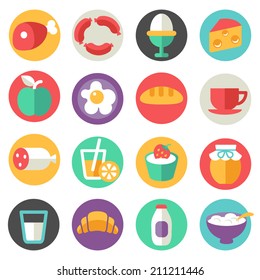 dairy products, food icons