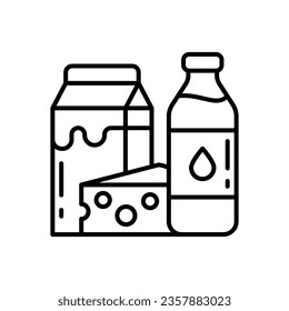 Dairy Products icon in vector. Illustration