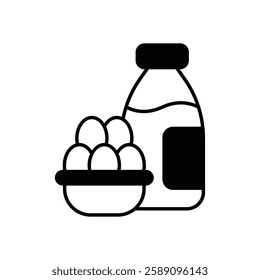 Dairy Products icon vector stock illustration