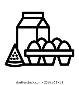 Dairy Products Line Icon Design For Personal And Commercial Use