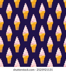 Dairy products seamless pattern. Milk, kefir and yogurt, cardboard packaging containers bottle. Different cheese, butter and cream. Organic farm healthy food vector illustration isolated on background