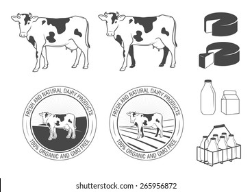 Dairy products set