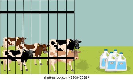 Dairy is Scary Conceptual Abstraction and Illustration