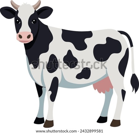 dairy spotted cow illustration vector