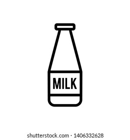 Dairy vector icon. Milk isolated vector.
