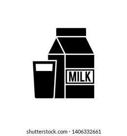 Dairy vector icon. Milk isolated vector.