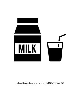 Dairy vector icon. Milk isolated vector.
