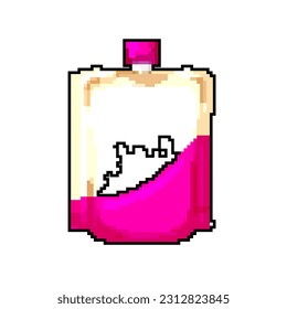 dairy yogurt package game pixel art retro vector. bit dairy yogurt package. old vintage illustration
