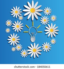 Daisies  in business vector background