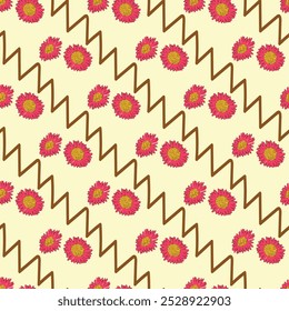 Daisies In Chains Seamless Vector Pattern Design