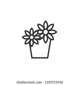 Daisies Garden Modern Simple Vector Icon