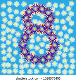 daisies on a blue field