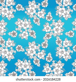 Daisies on gradient pattern fashion style,textile design,fabric print