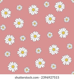 Daisies on pink blackground , Blooming sunshine , Flower