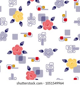 daisies pattern with Decorative Flowers spiral floral design for textile pattern,fashion print
