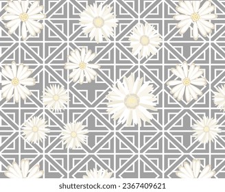 daisies imprimir sobre fondo abstracto