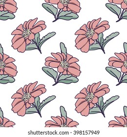 Daisies seamless pattern