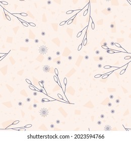 Daisies seamless pattern. Flowers with leaves on a white background. Pattern for textiles, fabrics, bed linen, wallpaper. Decorative print for design with chamomile and daisies. Vector