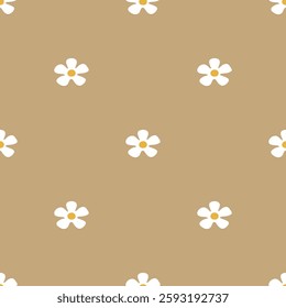 Daisies seamless pattern.  Spring easter pattern for wrapping paper, textile, wallpaper.