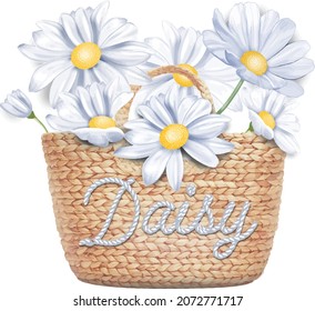 Daisies Straw Bag Gir. Cute Bag. Daisy Style