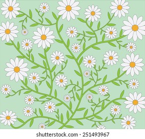 Daisies vector pattern