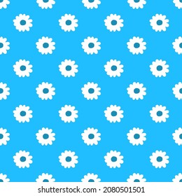 Daisies are white on a delicate blue background. Pattern for textiles, background, fabric, wallpaper, wrapping paper.