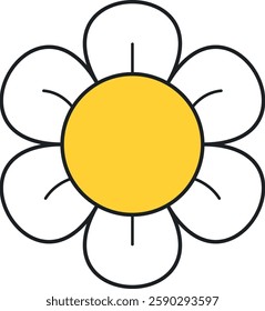 Daisy blossom flower vector illustration