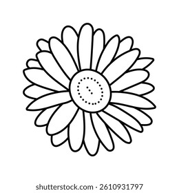 daisy blossom spring line icon vector. daisy blossom spring sign. isolated contour symbol black illustration