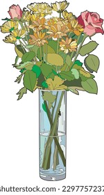 Daisy bouquet, EPS 10 file