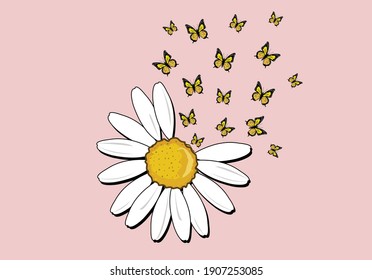 daisy butterfly butterfly butterflies and daisies positive quote flower design margarita 
mariposa
stationery,mug,t shirt,phone case fashion slogan  style spring summer sticker and etc fashion design 