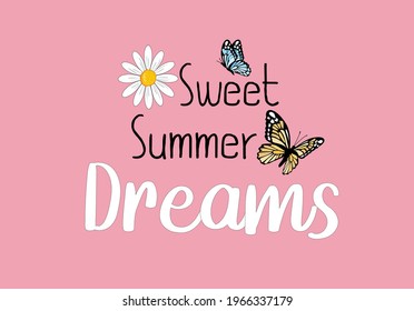 daisy butterfly vector art deign 