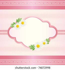 daisy  card pink