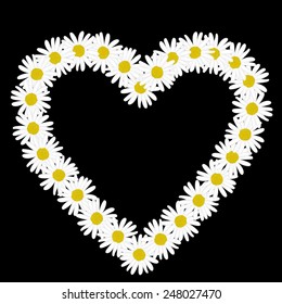 Daisy chain in the shape of a heart