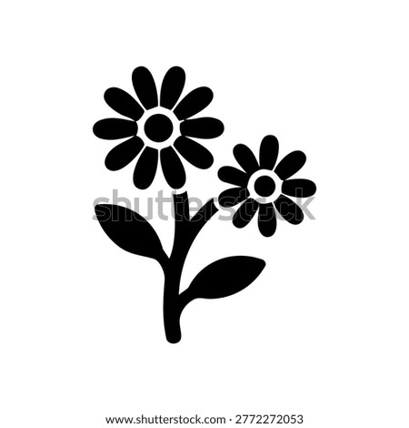 Daisy Cluster Icon Containing daisies, group, bloom, and floral icon. Solid icon.