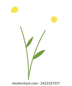 daisy cute flowers flat icon