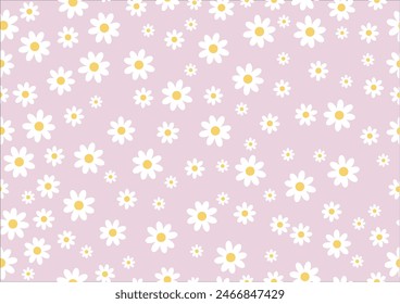 daisy ditsy seamless repeating hand drawn